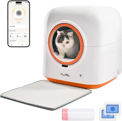60L Automatic Cat Litter Box – Smart App-Controlled Self-Cleaning Litter Box with Deodorizing Function - AllvueCo