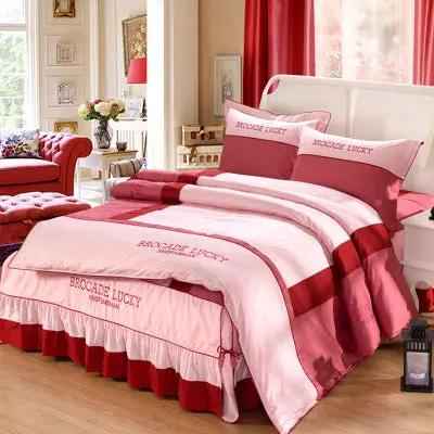 Solid Color Cotton Bed Skirt Set of Four - Premium Quality Cotton Bedding