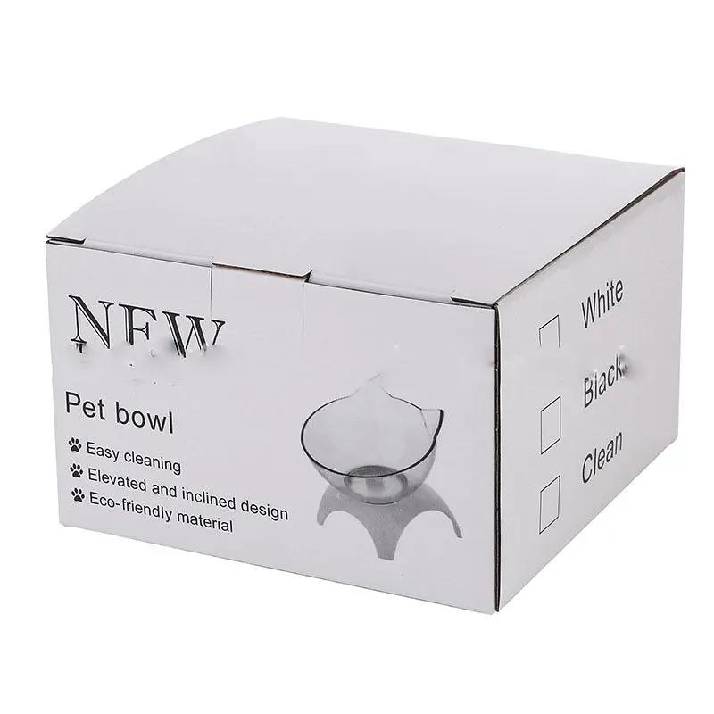 Non Slip Double Cat Bowl with Raised Stand for Pet Feeding - AllvueCo