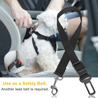 2-Pack Adjustable Pet Car Seat Belt Leash – Safety Harness Clip for Dogs & Cats - AllvueCo