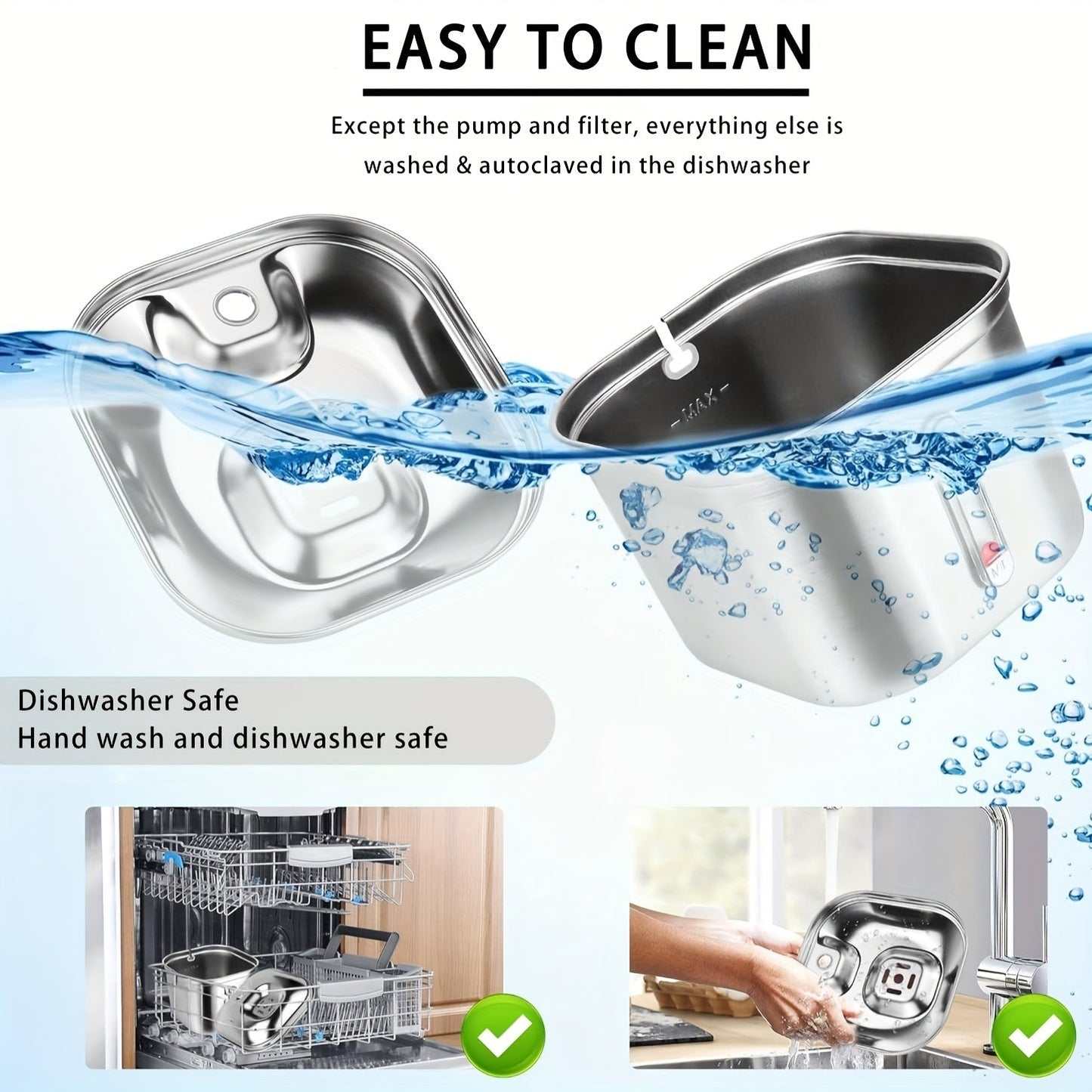 Cat Water Fountain – Stainless Steel Automatic Pet Water Dispenser with 3 Filters - AllvueCo