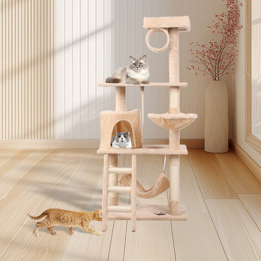 Multi-Level Cat Climbing Frame – Indoor Activity Tower for Play & Rest - AllvueCo
