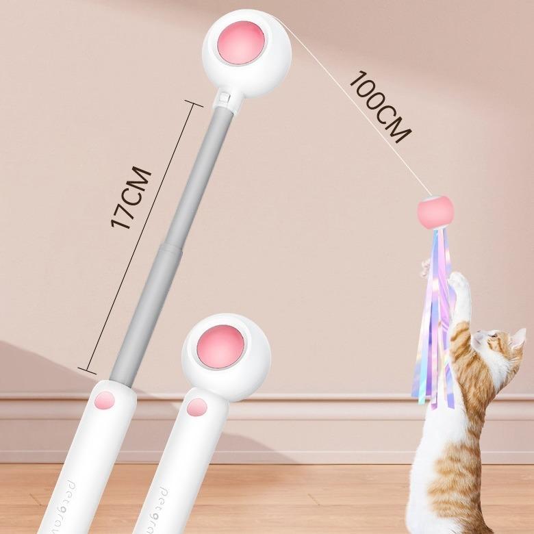 Retractable Laser Cat Teaser Wand – Interactive Toy for Playful Kittens & Cats - AllvueCo