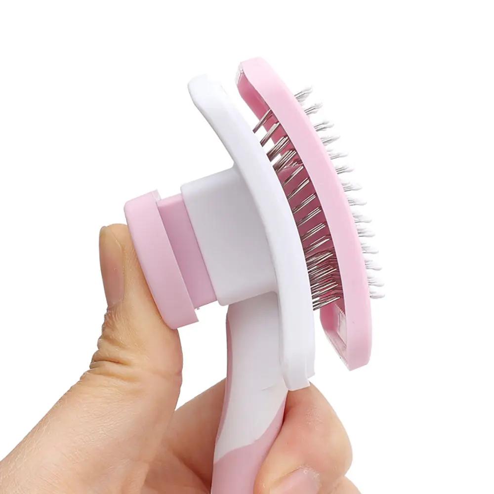 Self Cleaning Slicker Brush for Dogs and Cats - One Click Cleaning - AllvueCo