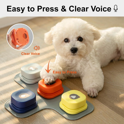 Mewoofun Dog Talking Buttons Set – 3 Recordable Communication Buttons for Pet Training - AllvueCo