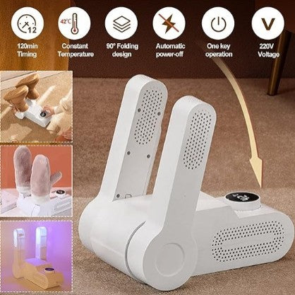 Multifunction Electric Shoe Dryer – Foldable, Constant Temperature Heating with Timer AllvueCo