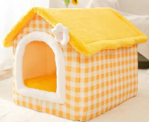 Foldable Pet Bed - Winter Dog Villa Sleep Kennel - AllvueCo