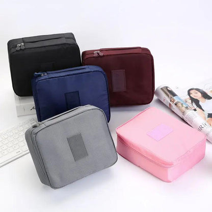 Portable Cosmetic Bag Waterproof Divider Multi-grid Pockets | Luggage & Bags - AllvueCo