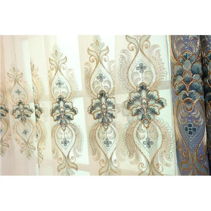 Slub Cotton Embroidery Curtain Fabric - Quality Home Decor Fabric - AllvueCo