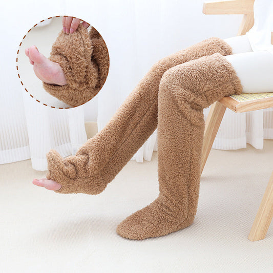 Over Knee Fuzzy Long Socks – Winter Warm and Cold-Proof Stockings AllvueCo