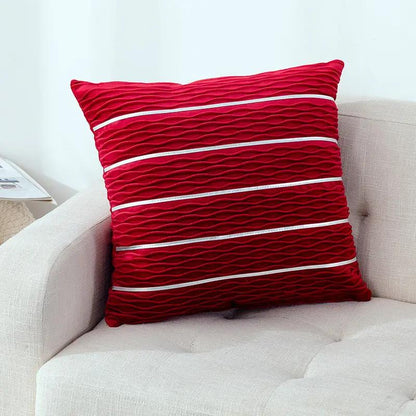 Simple Luxury Striped Velvet Pillow Cover for Sofa Cushion - AllvueCo