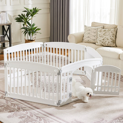 Heavy-Duty Dog Playpen Fence – Safe & Portable Pet Enclosure with Lockable Door for Indoor & Outdoor Use - AllvueCo