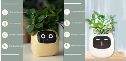 Smart Planter with AI Sensors – Interactive Plant Care with 49+ Expressions & Real-Time Monitoring AllvueCo