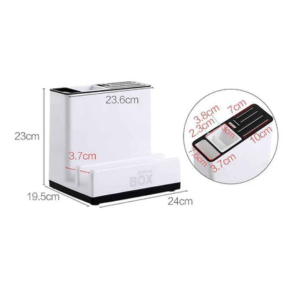 Multi-Functional Kitchen Storage Rack for Optimal Knife and Tableware Organization