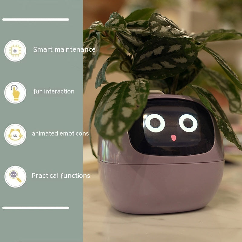 Smart Planter with AI Sensors – Interactive Plant Care with 49+ Expressions & Real-Time Monitoring AllvueCo