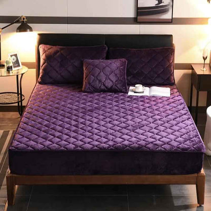 Crystal Fleece Bed Cover - Stylish and Functional Padded Bedding
