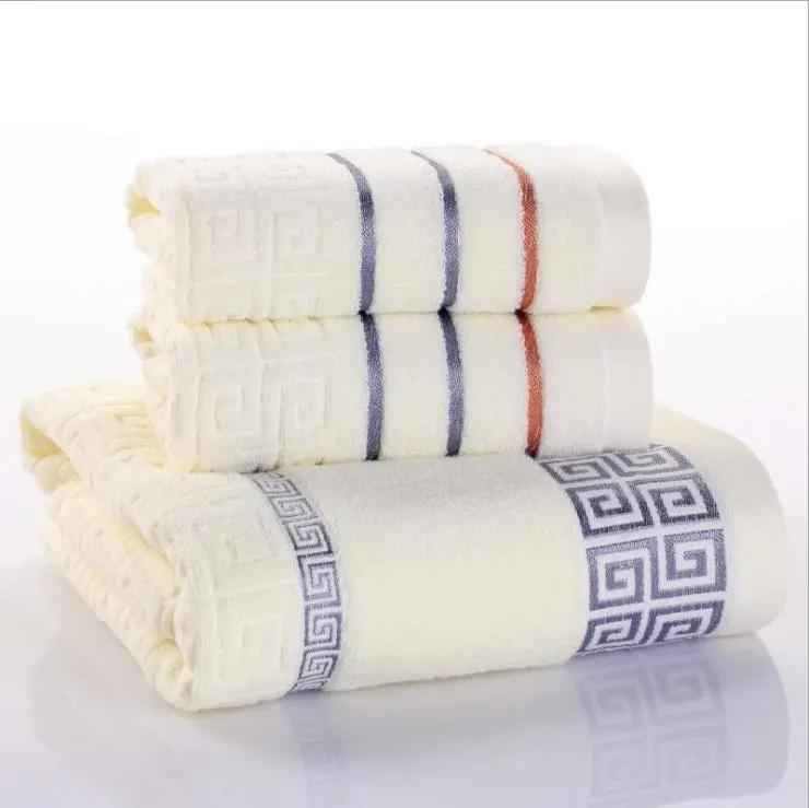 Three-Piece Cotton Towel Set - Durable, Stylish, and Essential for Your Home