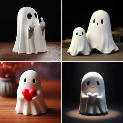 Halloween Middle Finger Love Ghost Ornaments - Decorative Halloween Decor - AllvueCo