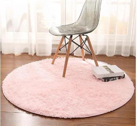 Fluffy Round Rug Carpets for Living Room Decor - Faux Fur Area Rug - AllvueCo
