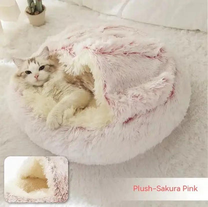 2-in-1 Dog and Cat Bed - Plush Winter Pet Bed for Comfort - AllvueCo