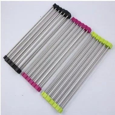 Folding Kitchen Drain Sink Rack Stainless Steel - Space-Saving Design - AllvueCo