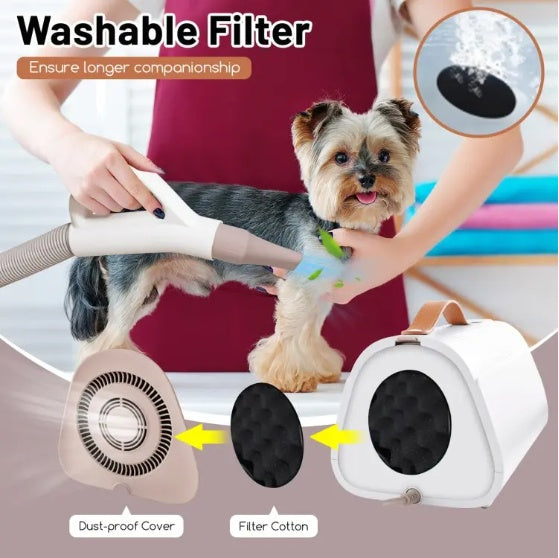 Dog & Cat Hair Blower – Negative Ion Function Grooming Dryer with Adjustable Settings - AllvueCo
