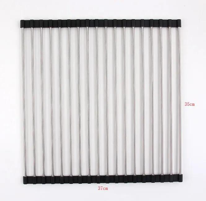 Folding Kitchen Drain Sink Rack Stainless Steel - Space-Saving Design - AllvueCo