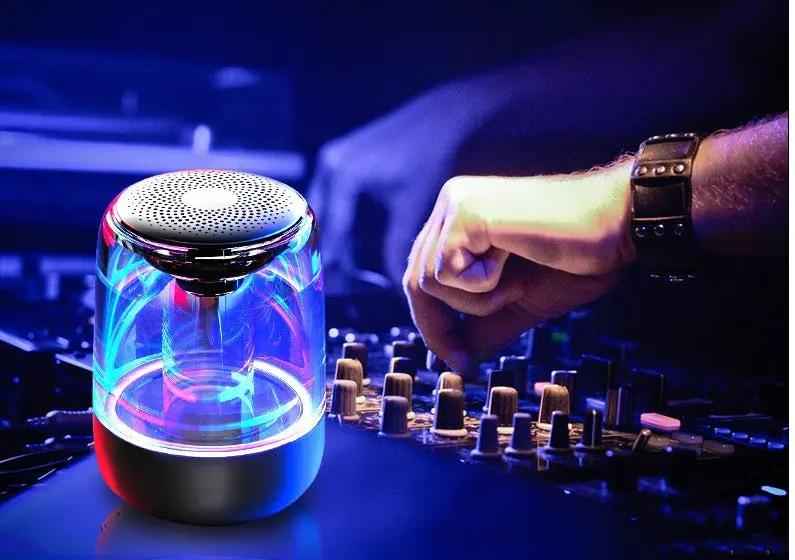 Portable Bluetooth Speakers with Bass and LED Light for a Powerful Sound Experience