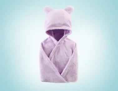 Cotton Baby Hooded Bath Towel for Adorable Baby Care & Electronic Learning Toys