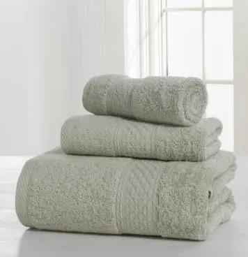 Cotton Soft Bath Towel Set - Double-Sided, Thick, Absorbent, and Skin-Friendly Comfort