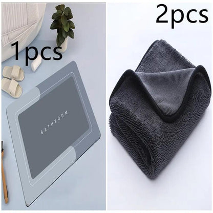 Bathroom Absorbent and Quick-Drying Floor Mat - Functional Design - AllvueCo