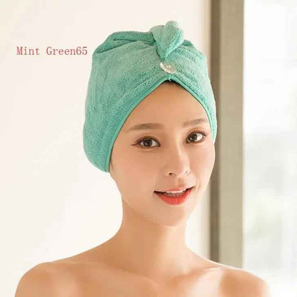 Women's Hair Dryer Cap - Quick Drying Absorbent Towel for Effortless Hair Care