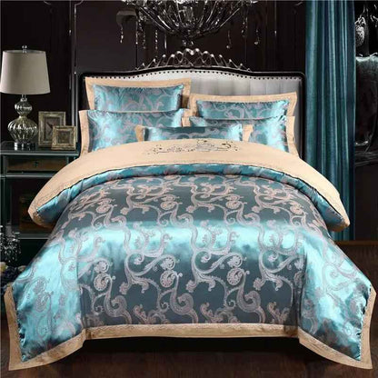 Jacquard Cotton Quilt Cover - Elegant Embroidery Bedding