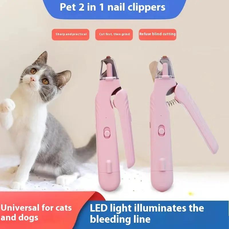 2-in-1 Pet Nail Clippers with LED Light – Safe Trimming for Dogs & Cats My Store
