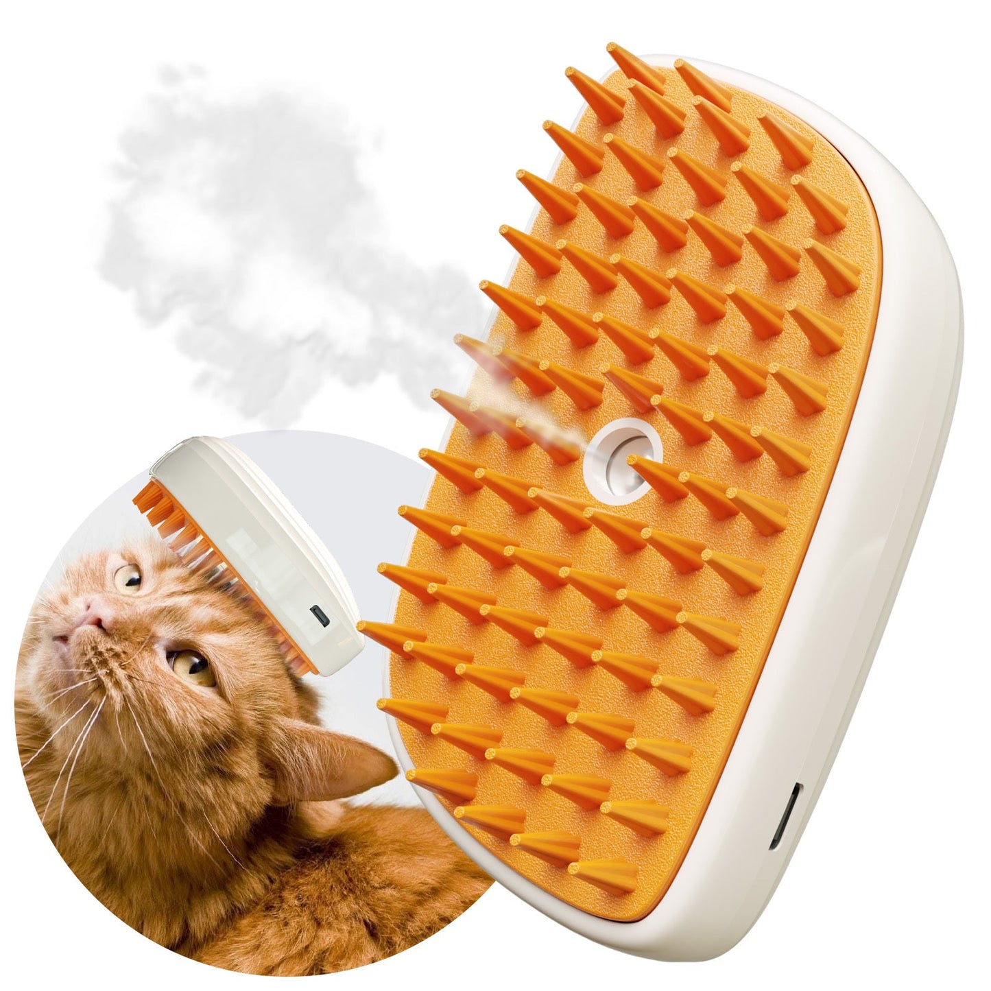 4-in-1 Cat Steam Brush – Anti-Static Grooming Comb with Mist & Hair Removal - AllvueCo