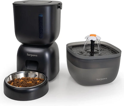 Smart Cat Feeding System – Dual Power Automatic Cat Feeder & Water Dispenser - AllvueCo