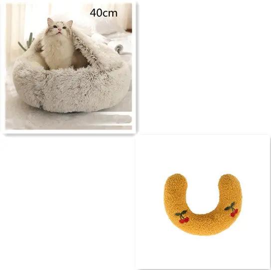 2-in-1 Dog and Cat Bed - Plush Winter Pet Bed for Comfort - AllvueCo