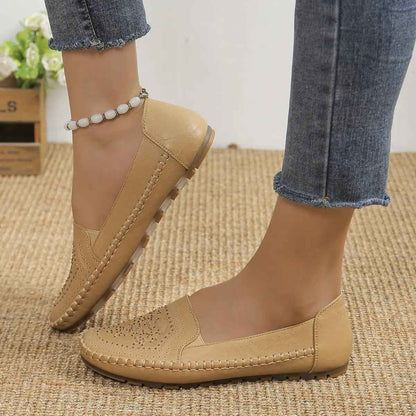 Handmade Casual Women's Shoes - Gommino Solid Color Casual Footwear