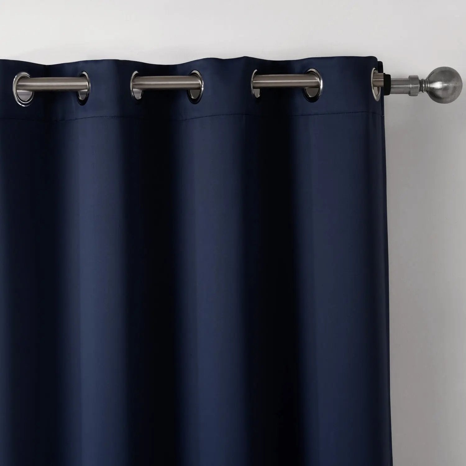 Dark Blue Bedroom Blackout Fabric Printed Curtains - Stylish Window Treatment - AllvueCo