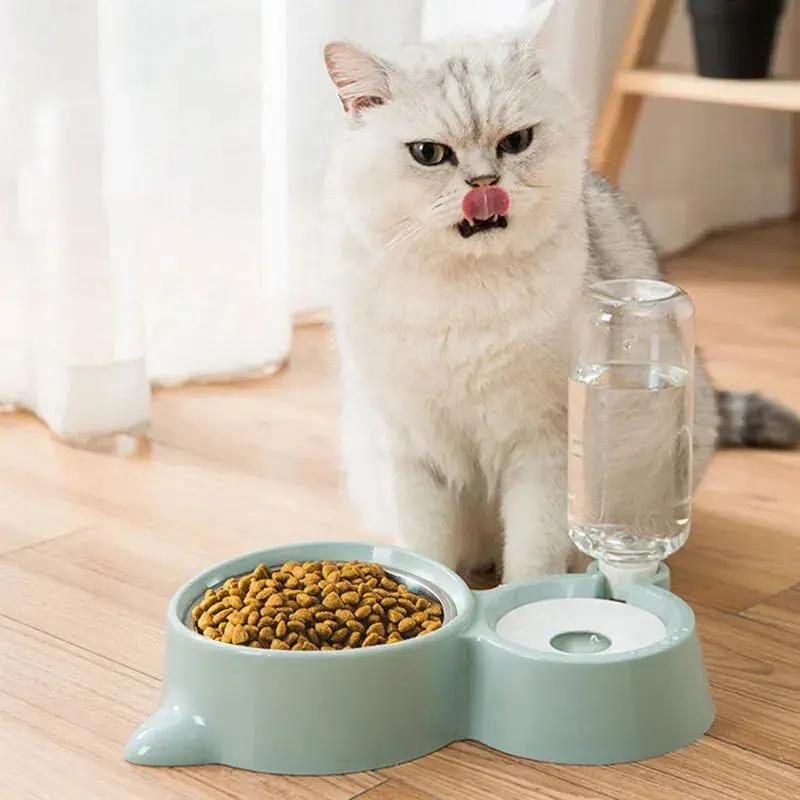 Pet Dog Cat Bowl Fountain | Automatic Food Water Feeder Container - AllvueCo