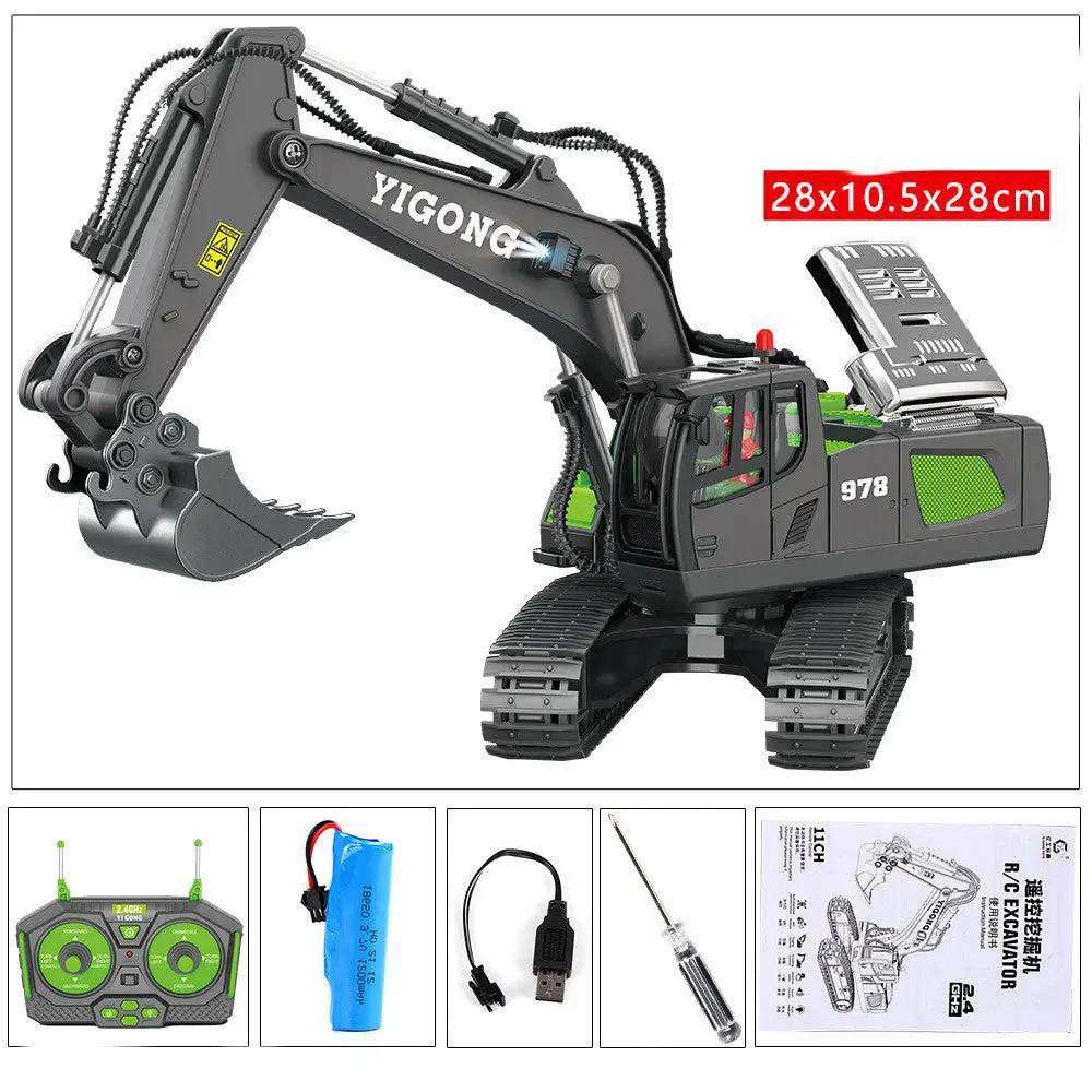 Children's Simple Alloy Charging Excavator Toy Car My Store