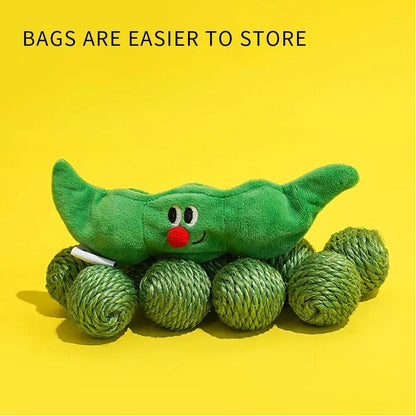 3pcs Cat Toy Balls, Interactive Pet Play Balls Sisal Rope - AllvueCo