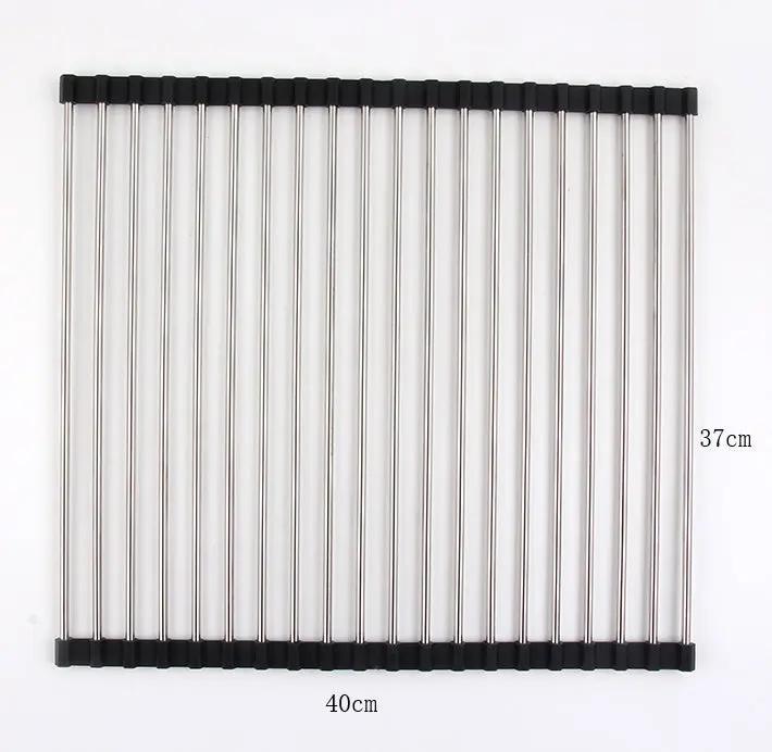 Folding Kitchen Drain Sink Rack Stainless Steel - Space-Saving Design - AllvueCo