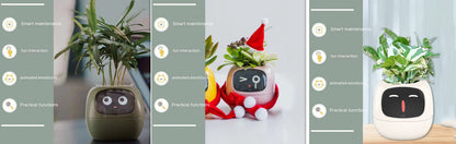 Smart Planter with AI Sensors – Interactive Plant Care with 49+ Expressions & Real-Time Monitoring AllvueCo