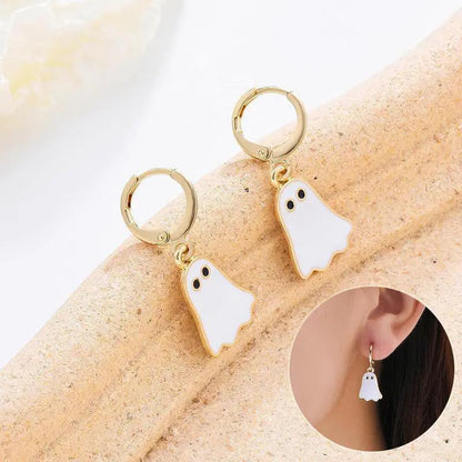 Halloween Ghost Earrings For Women Gold Ghost Huggie Hoop Ea | Jewelry & Accessories - AllvueCo