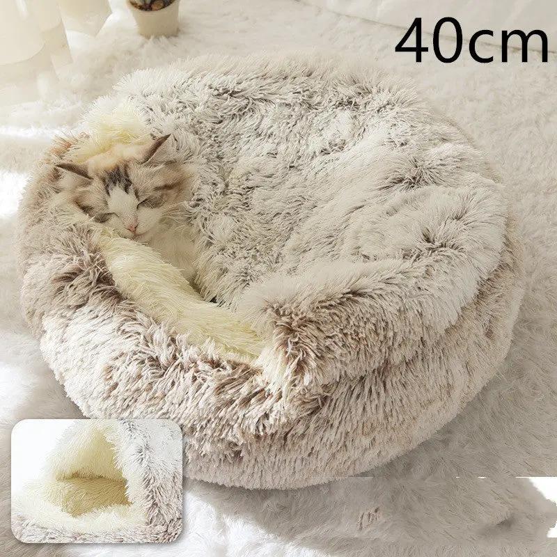 2-in-1 Dog and Cat Bed - Plush Winter Pet Bed for Comfort - AllvueCo