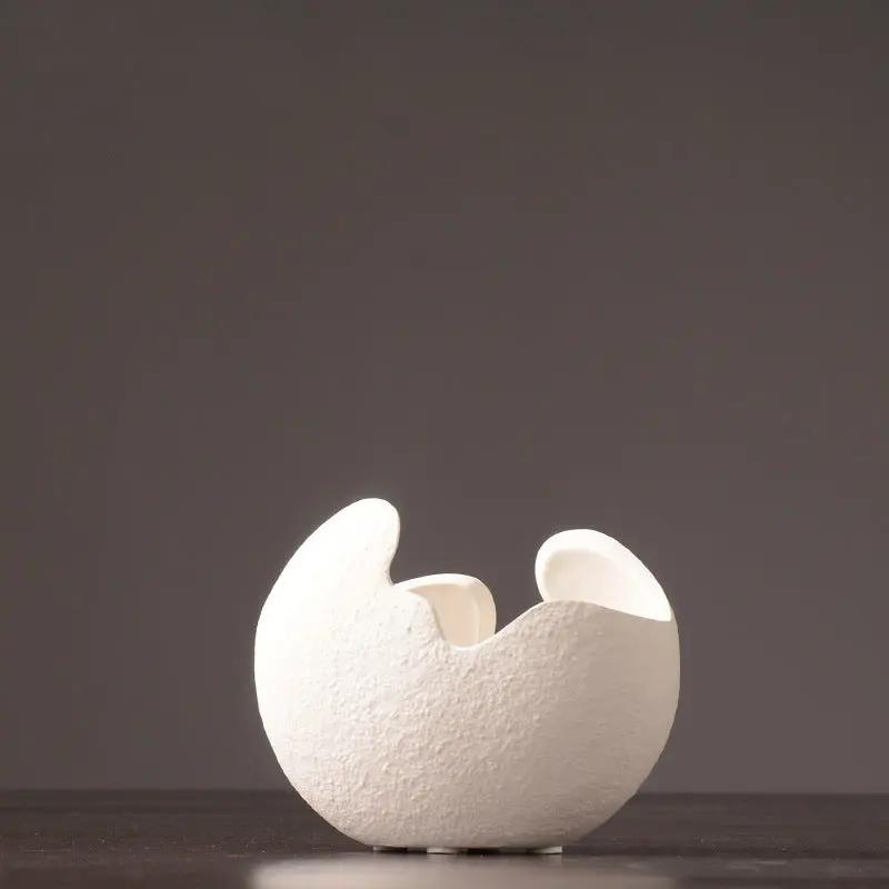 Simple White Ceramic Vase Decoration - Elegant Home Accent - AllvueCo