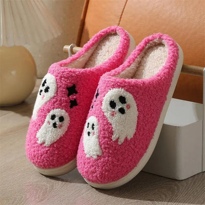 Halloween Cartoon Ghost Cotton Slippers for Women - Indoor Slippers - AllvueCo
