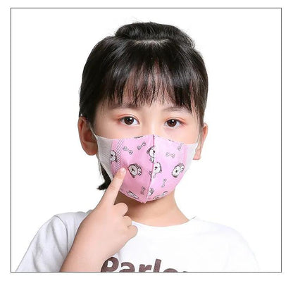 Children’s 3D Disposable Dustproof Mask – Breathable Cartoon Earloop Design - AllvueCo