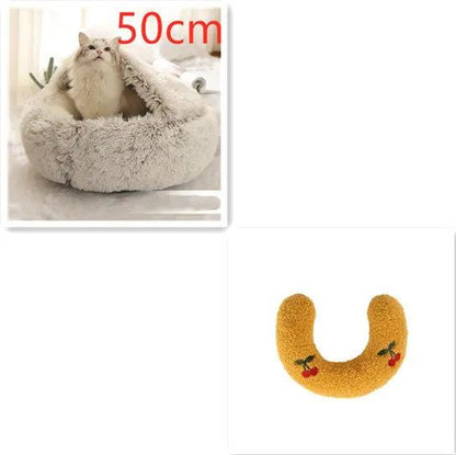2-in-1 Dog and Cat Bed - Plush Winter Pet Bed for Comfort - AllvueCo